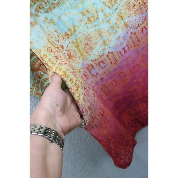 Maeve 100% Silk Ombre Shift Long Split Sleeve Dress-Small-Pockets-Lined - Picture 5 of 11